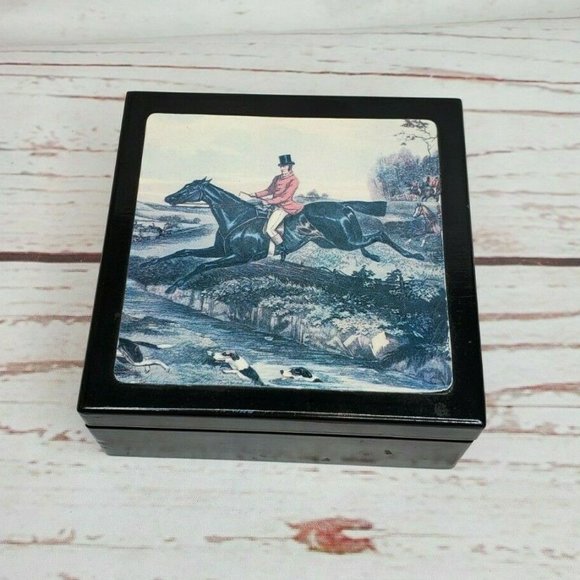 Rare Hunting Man Horse Designer Coasters - Picture 1 of 11